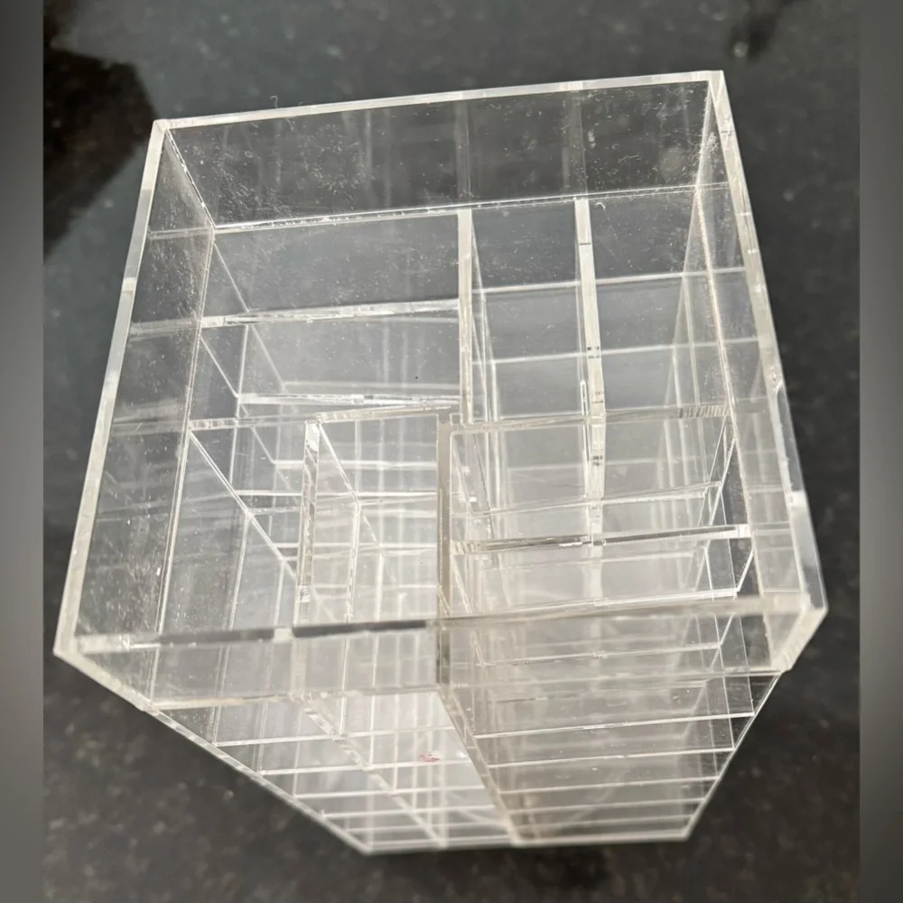 Clear Acrylic Lipstick/chapstick/makeup Rotating Organizer